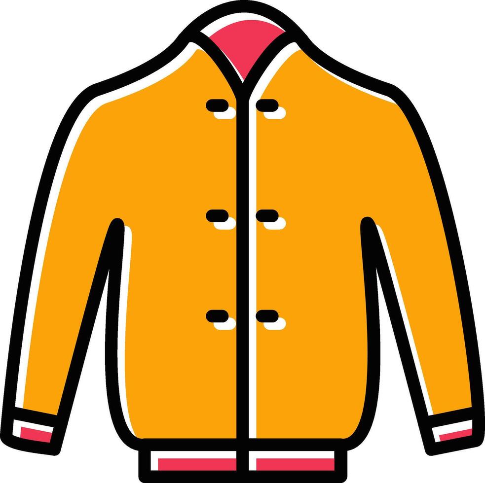 icono de vector de chaqueta elegante