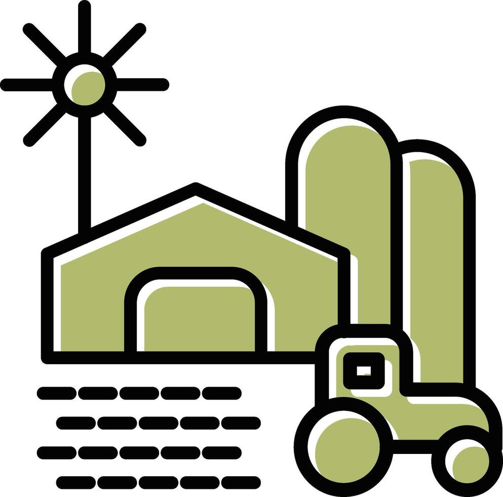 granja vector icono