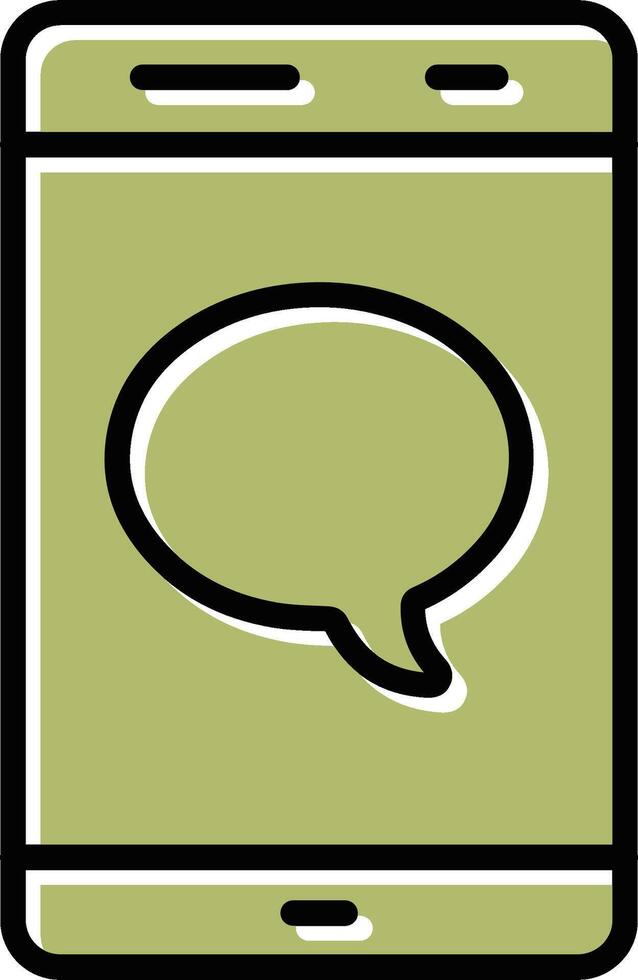 Single Message Bubble Vector Icon