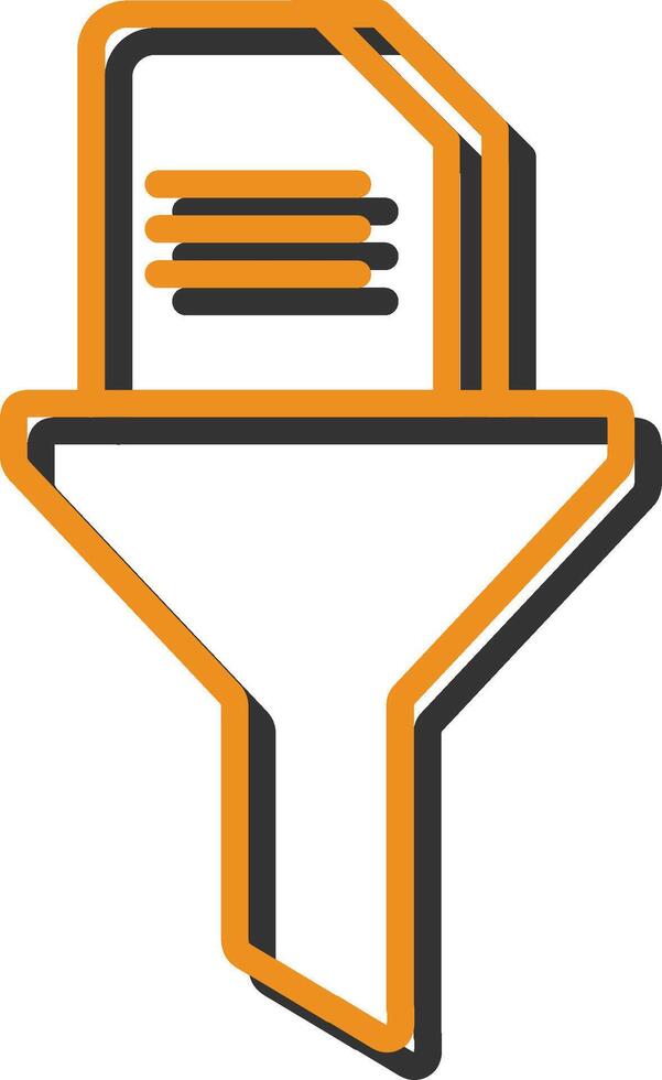 Filtering Document Vector Icon