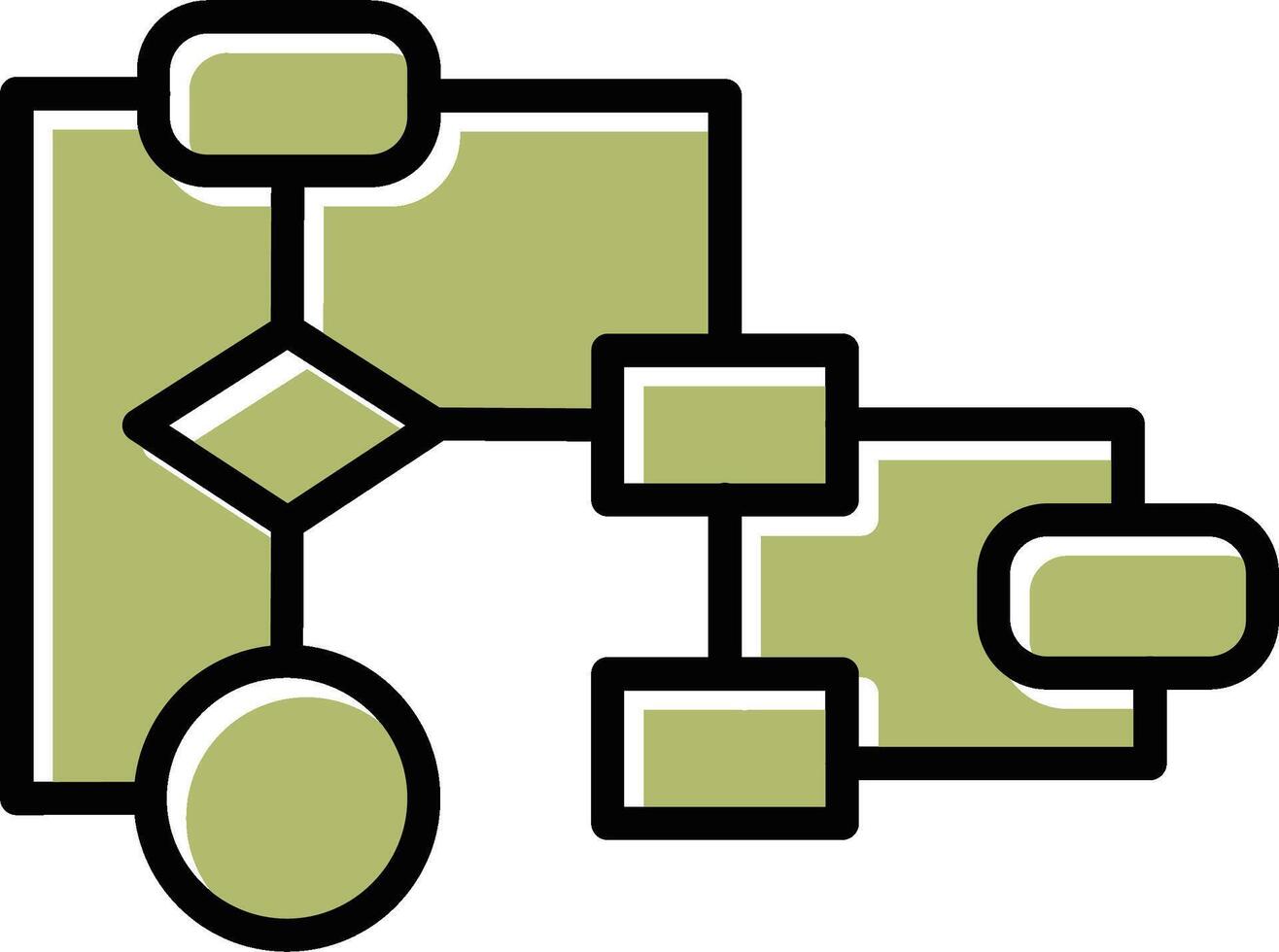 icono de vector de diagrama de flujo