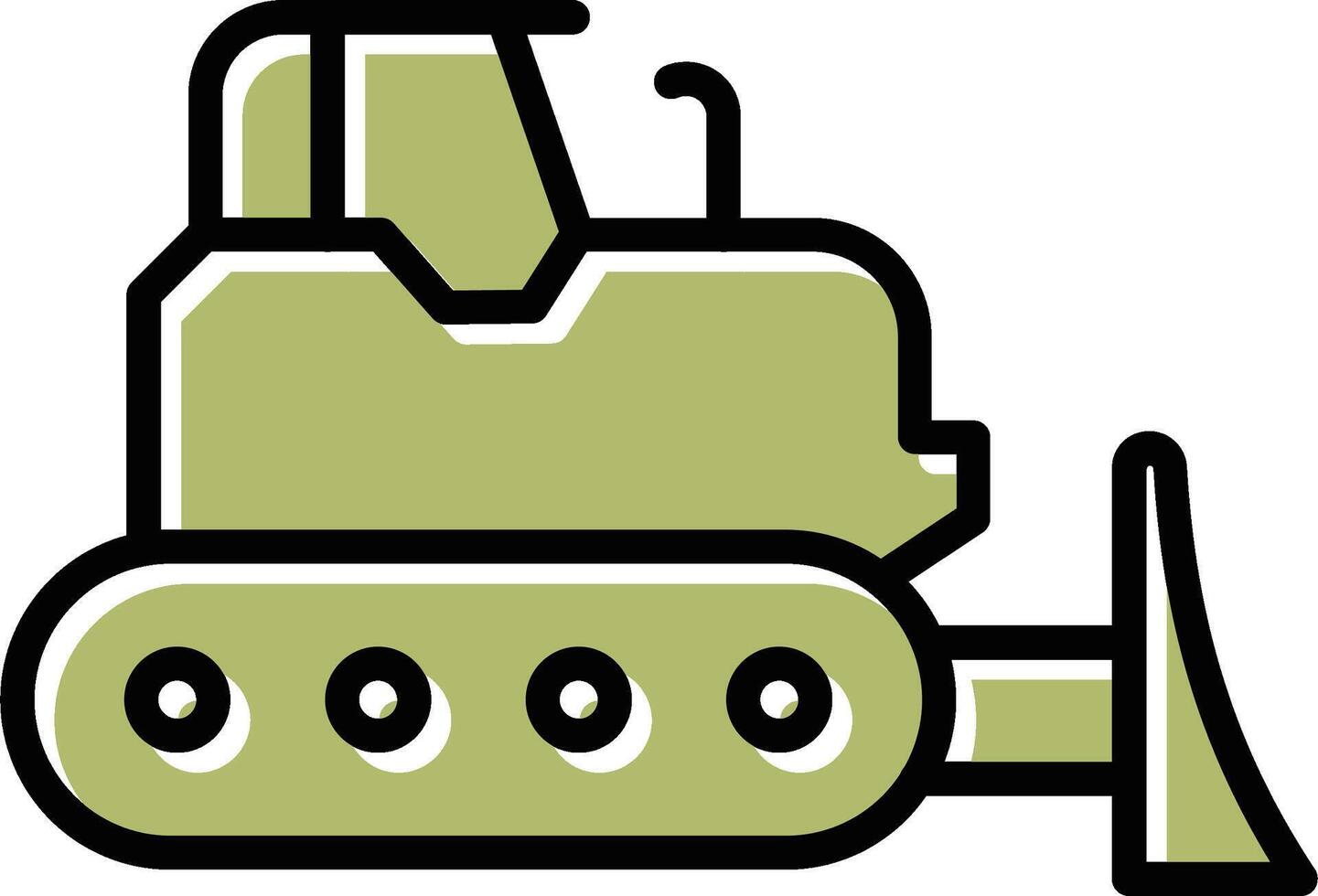 Bulldozer Vector Icon