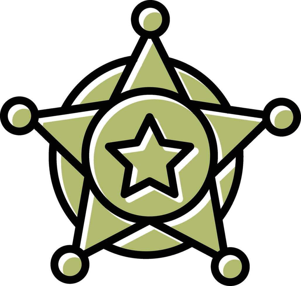 icono de vector de insignia de sheriff