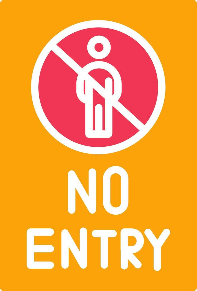 No Entry Sign Vector Icon