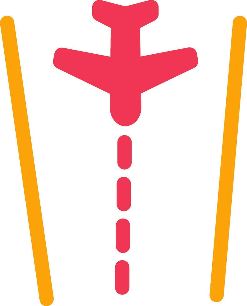 Plane on Runway Vector Icon