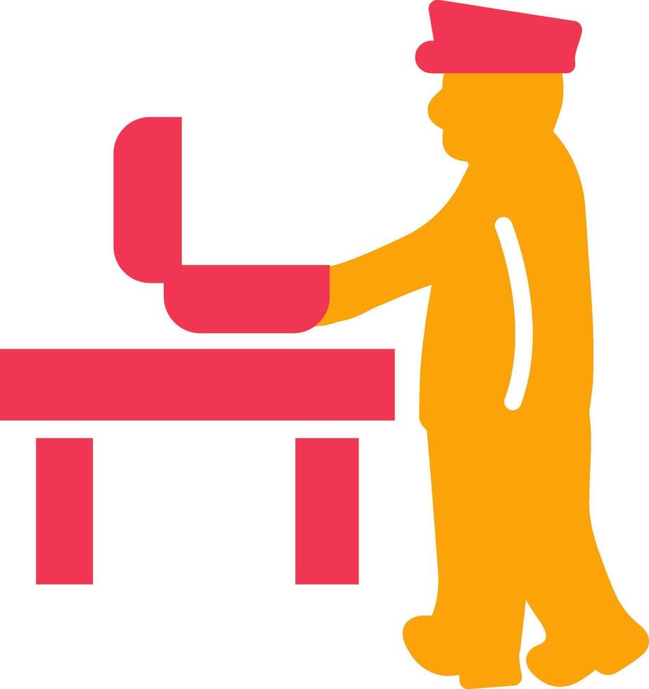 Guard Checking Briefcase Vector Icon