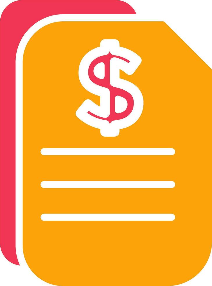 Dollar Document Vector Icon