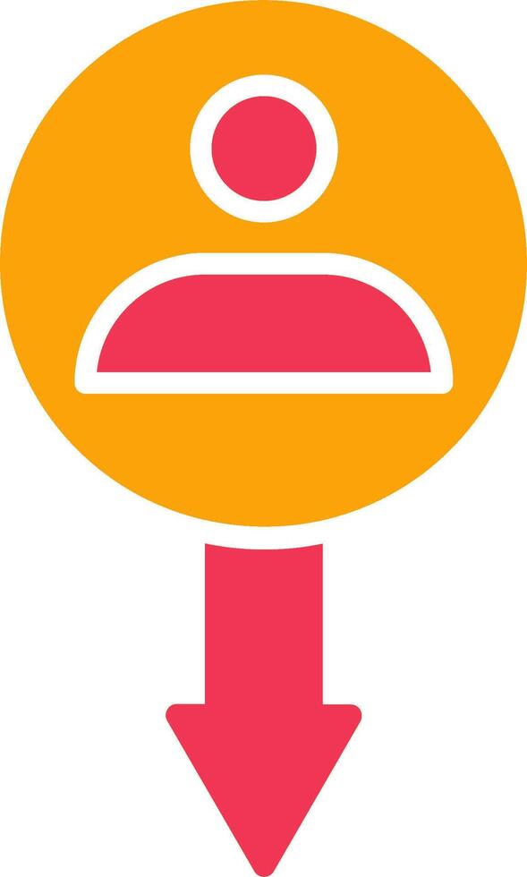 User Down Vector Icon