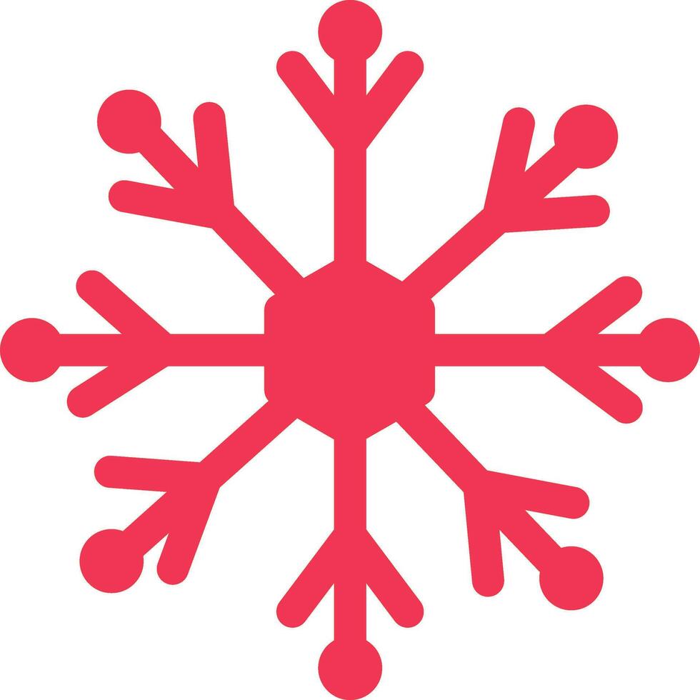 icono de vector de copo de nieve