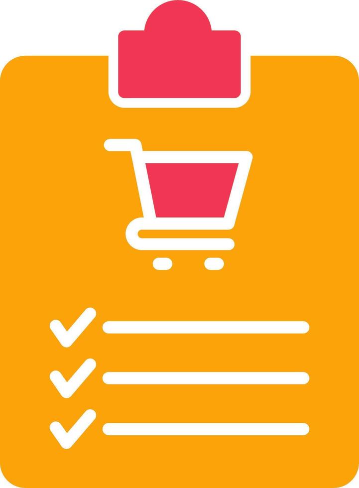 Shopping List Vector Icon