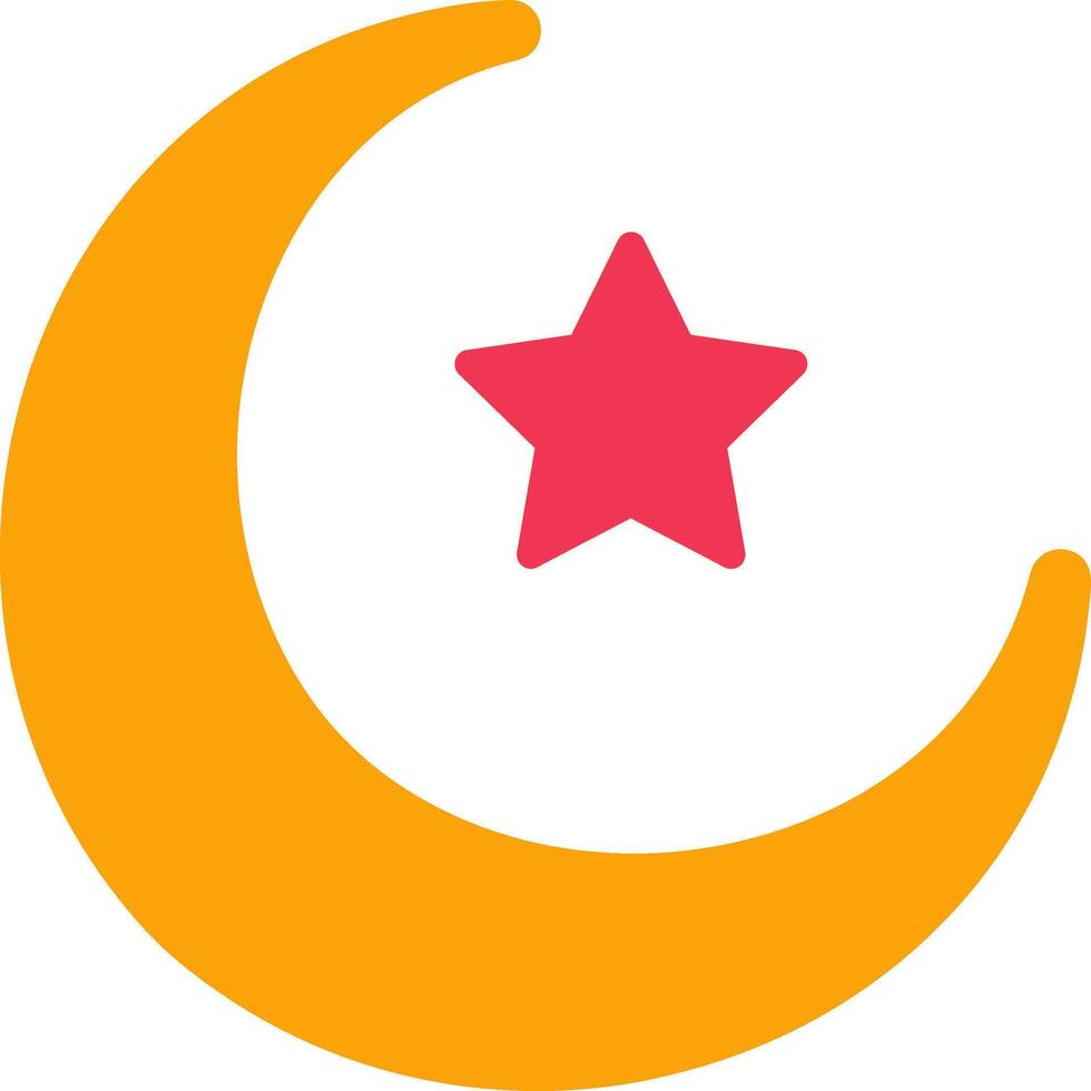 Moon and Star Vector Icon