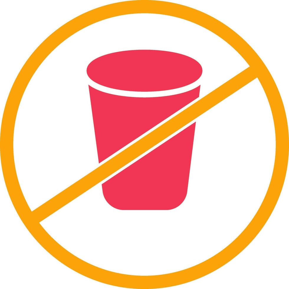 No Drinks Vector Icon