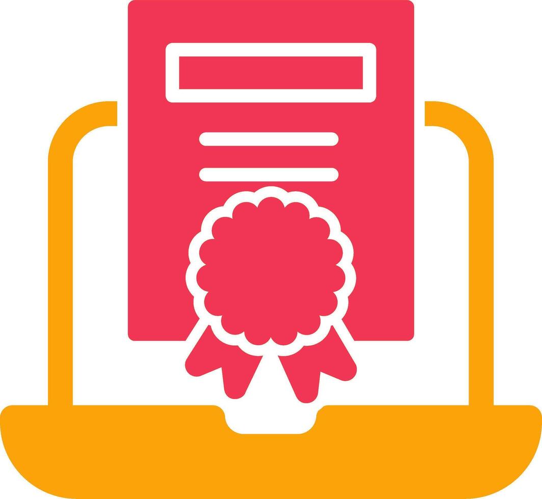 Online Certificate Vector Icon