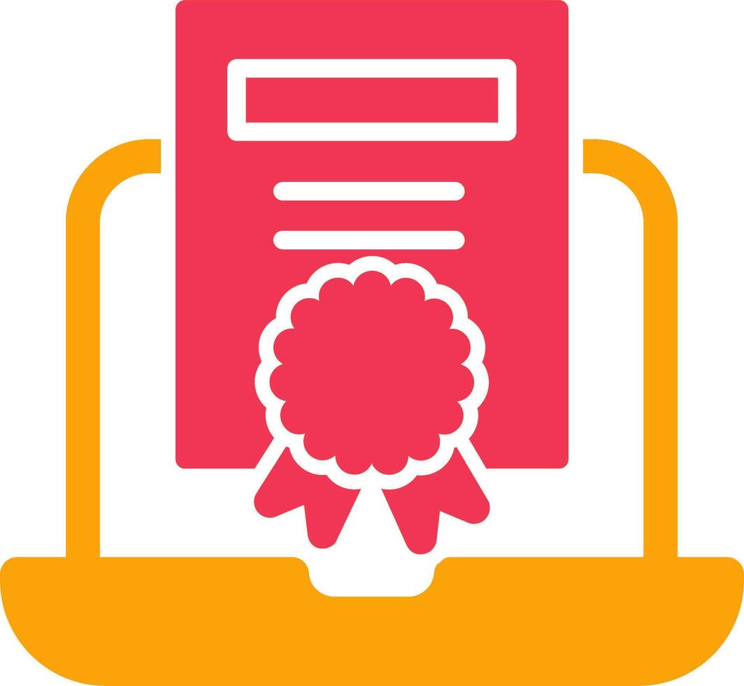 Online Certificate Vector Icon