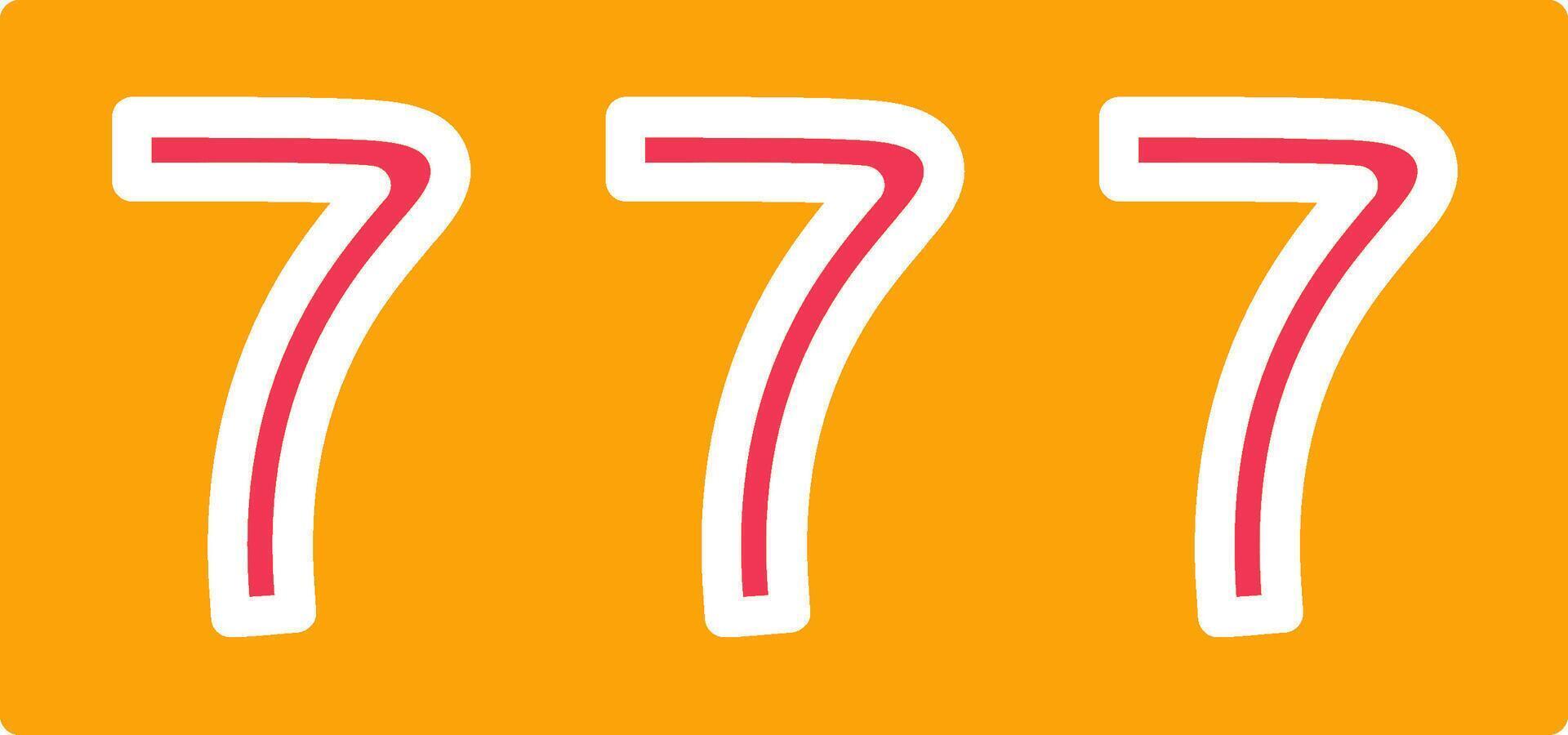 Triple Sevens Vector Icon