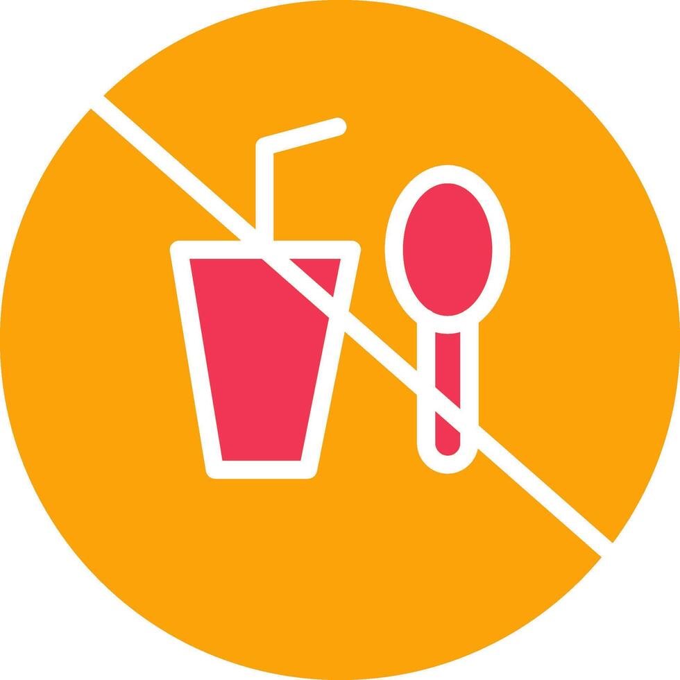 No Food or Drinks Vector Icon