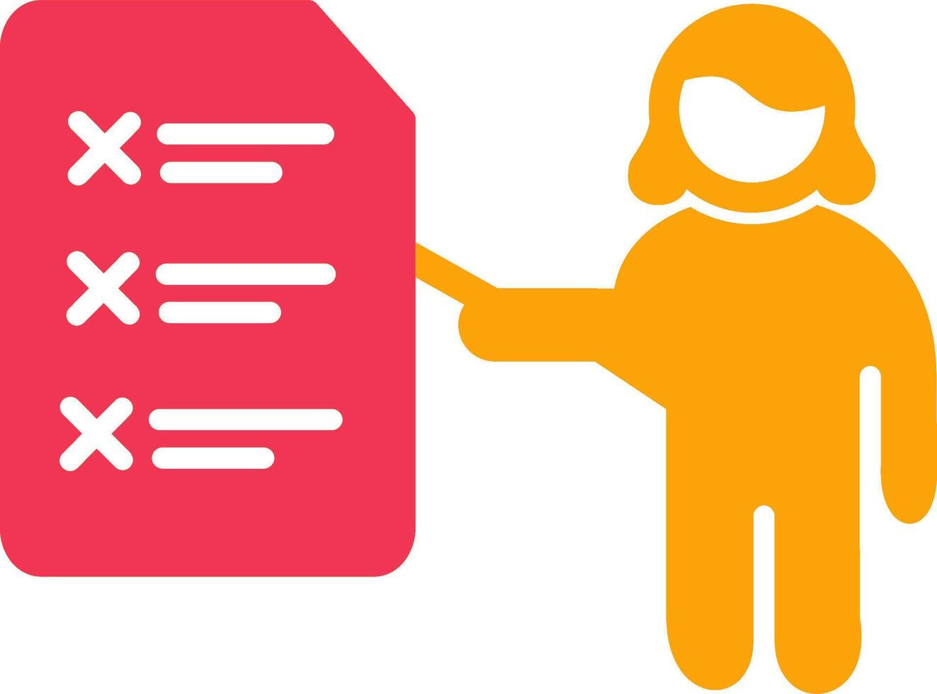 Female Presenter I Vector Icon