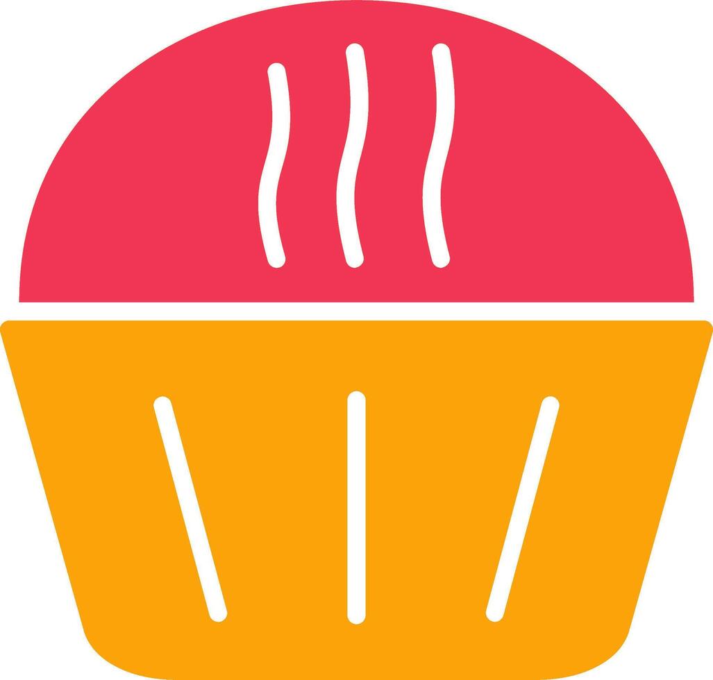 icono de vector de muffin de crema