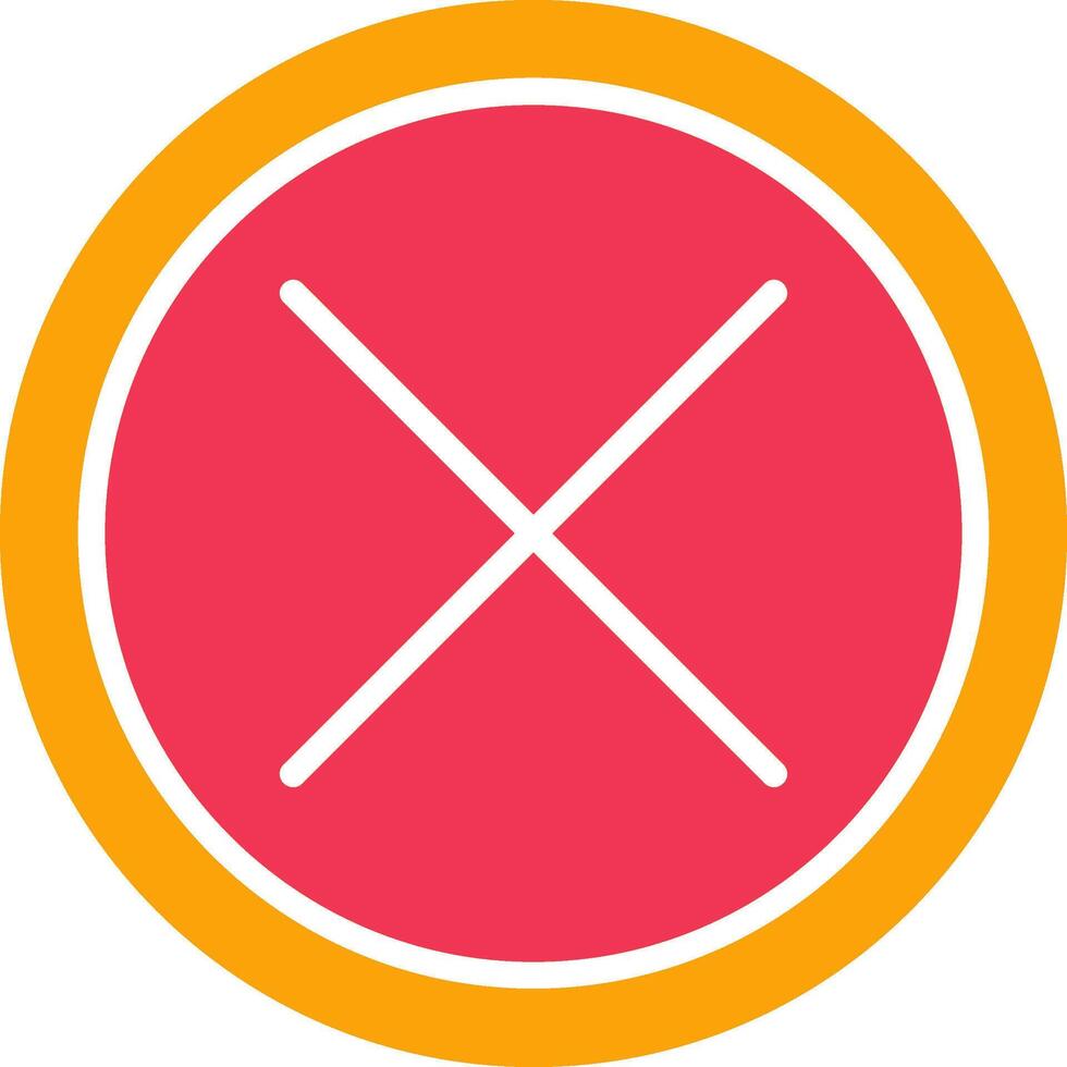Do Not Cross Vector Icon