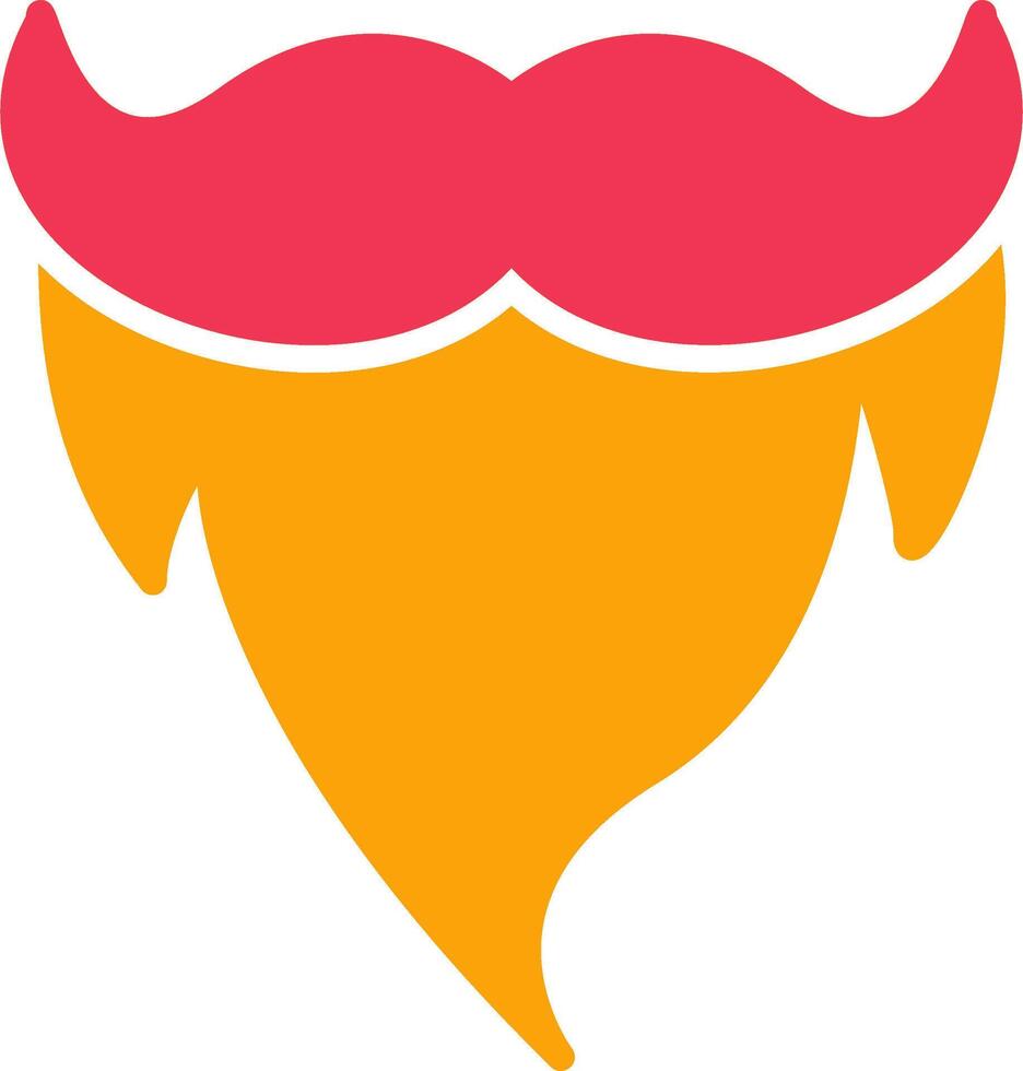 barba y Bigote ii vector icono