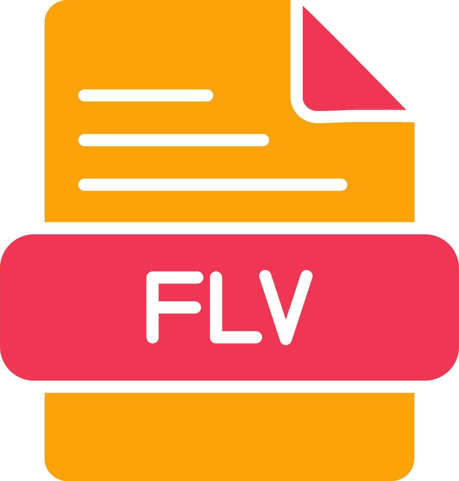 icono de vector de flv