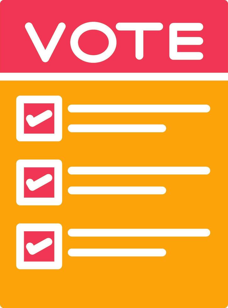 Ballot Paper Vector Icon