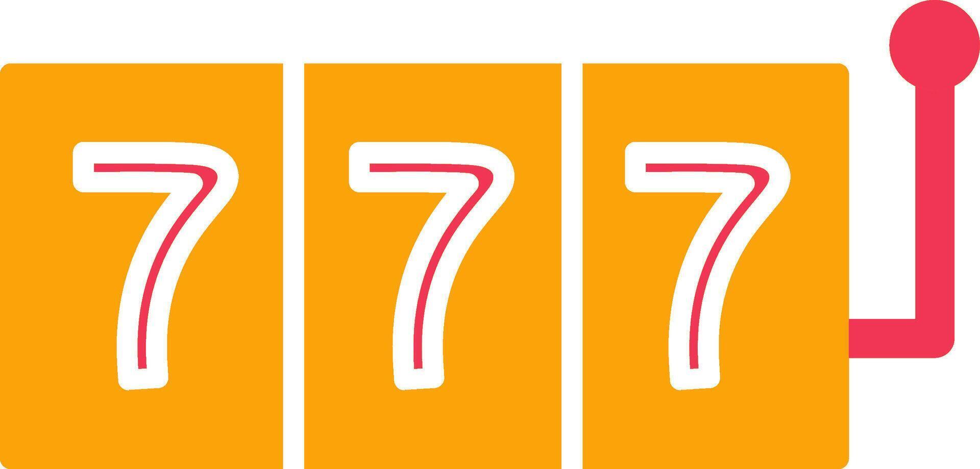 Slot Machine with Sevens Vector Icon
