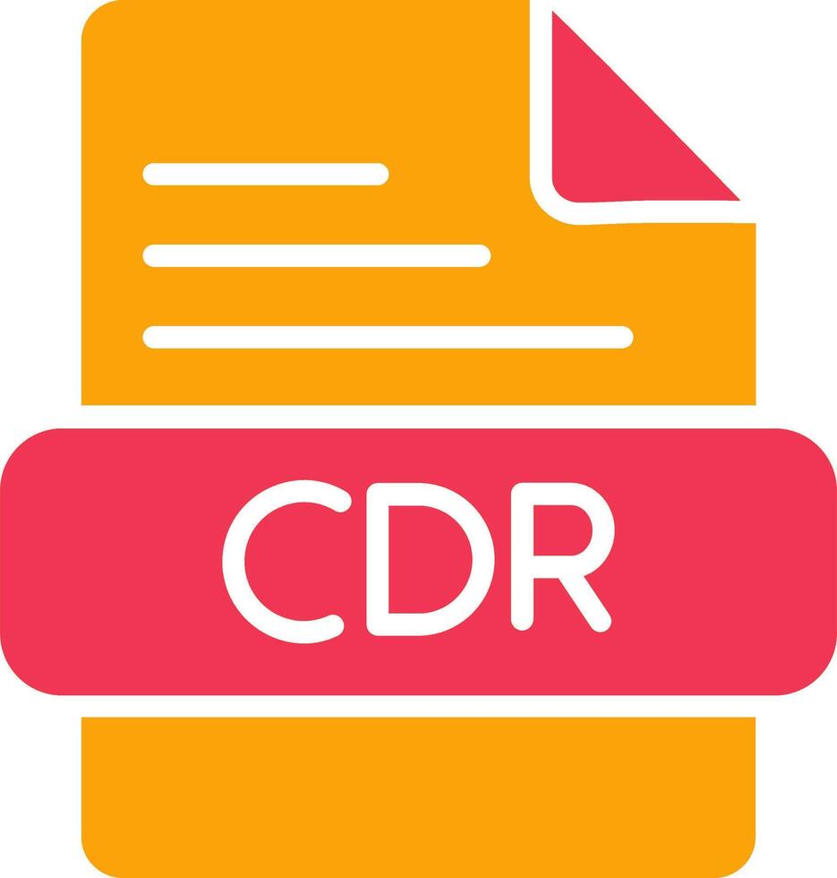 icono de vector de cdr