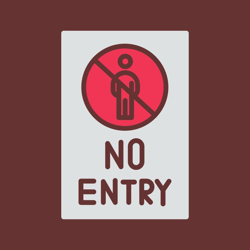 No Entry Sign Vector Icon