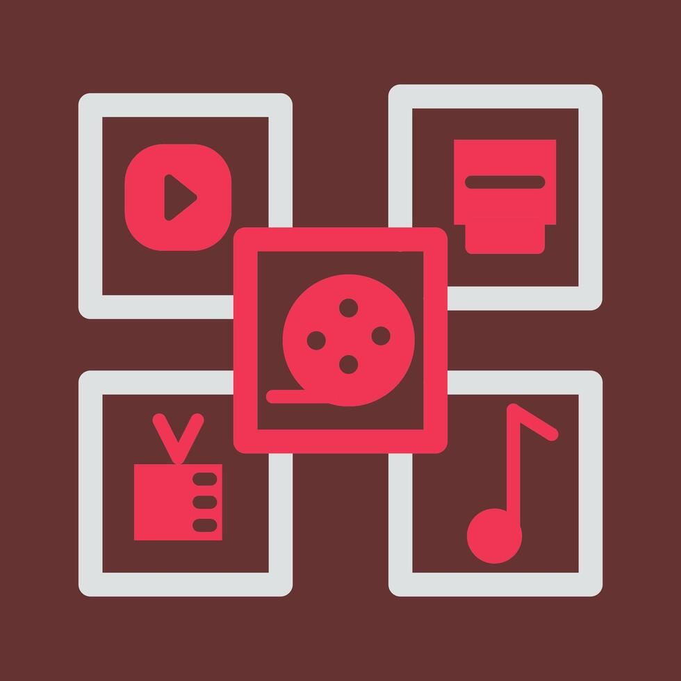 Multimedia Vector Icon
