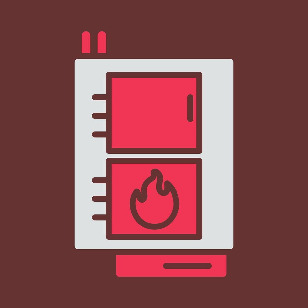 Solid Fuel Boiler Vector Icon