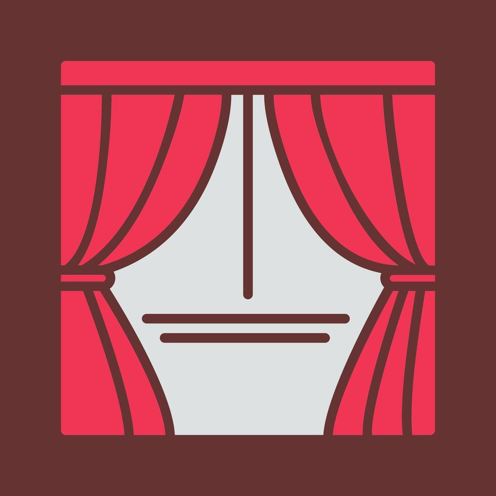 Curtains Vector Icon