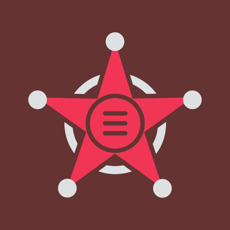 Sheriff Badge Vector Icon