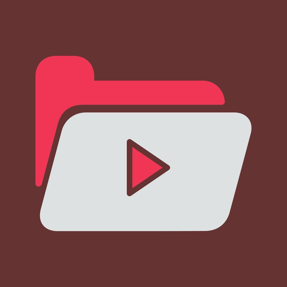 Media Folder Vector Icon