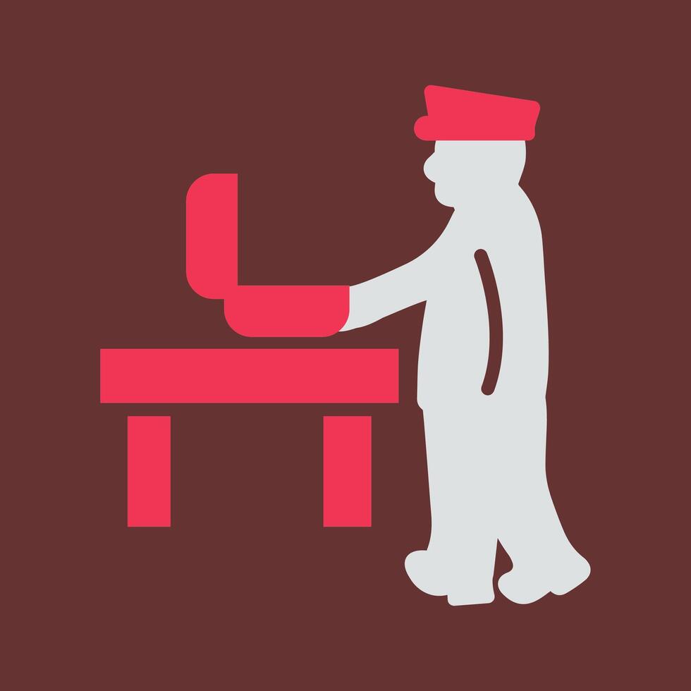 Guard Checking Briefcase Vector Icon