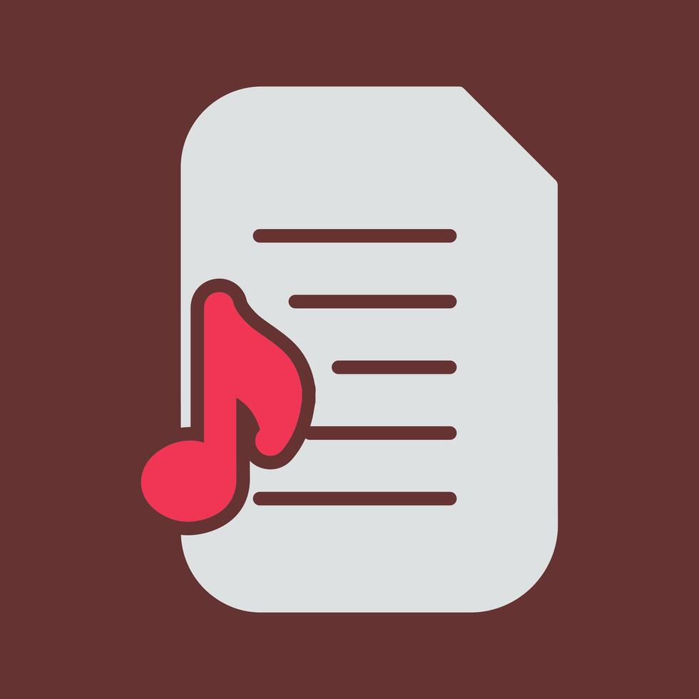 Audio Document Vector Icon