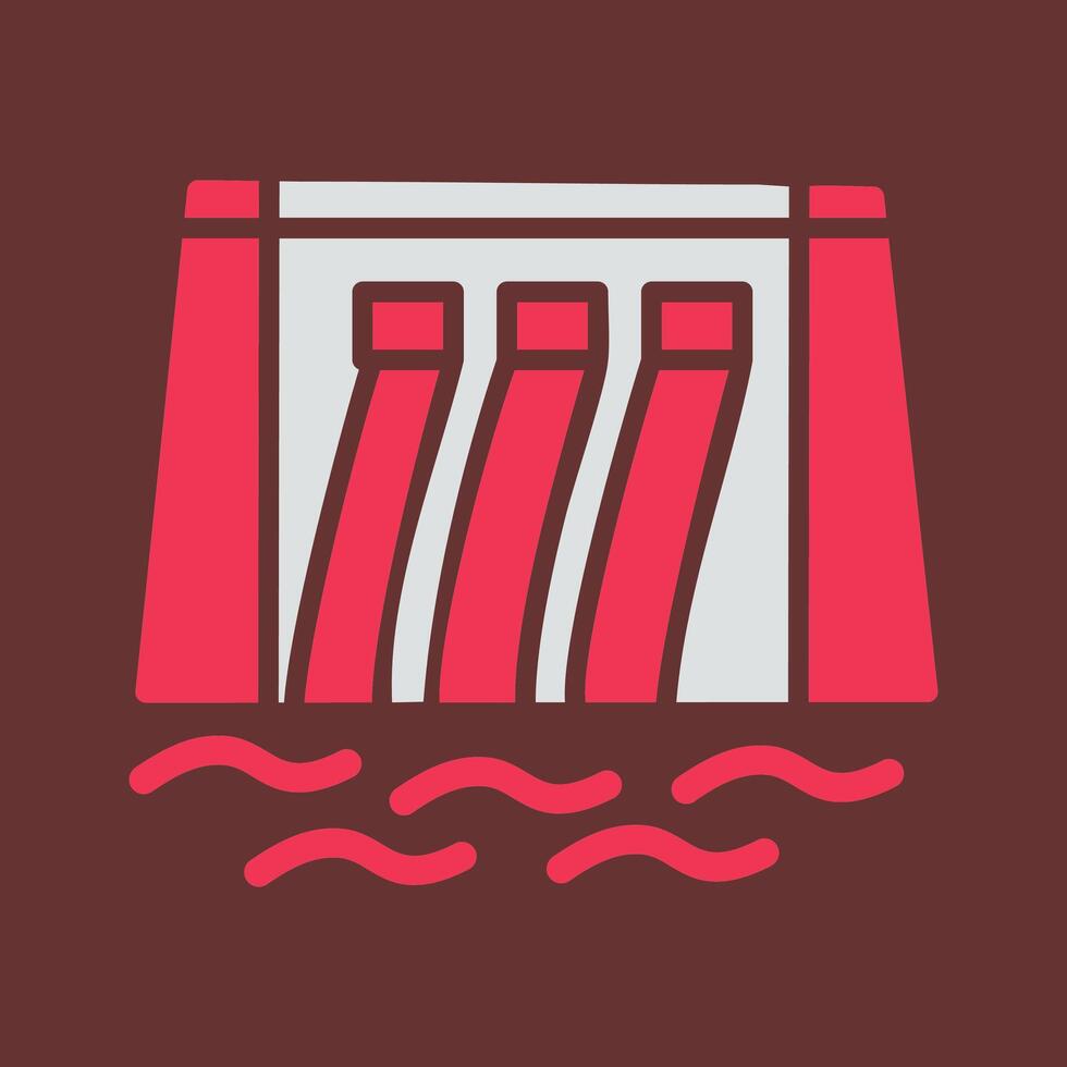 Water Dam Vector Icon