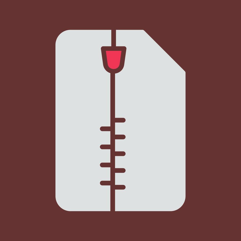 Zipped Document Vector Icon