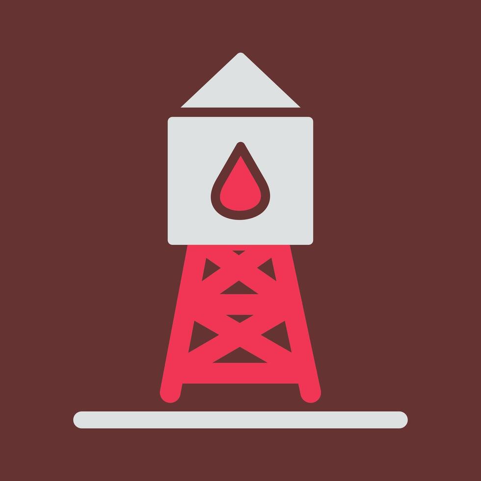 icono de vector de torre de agua