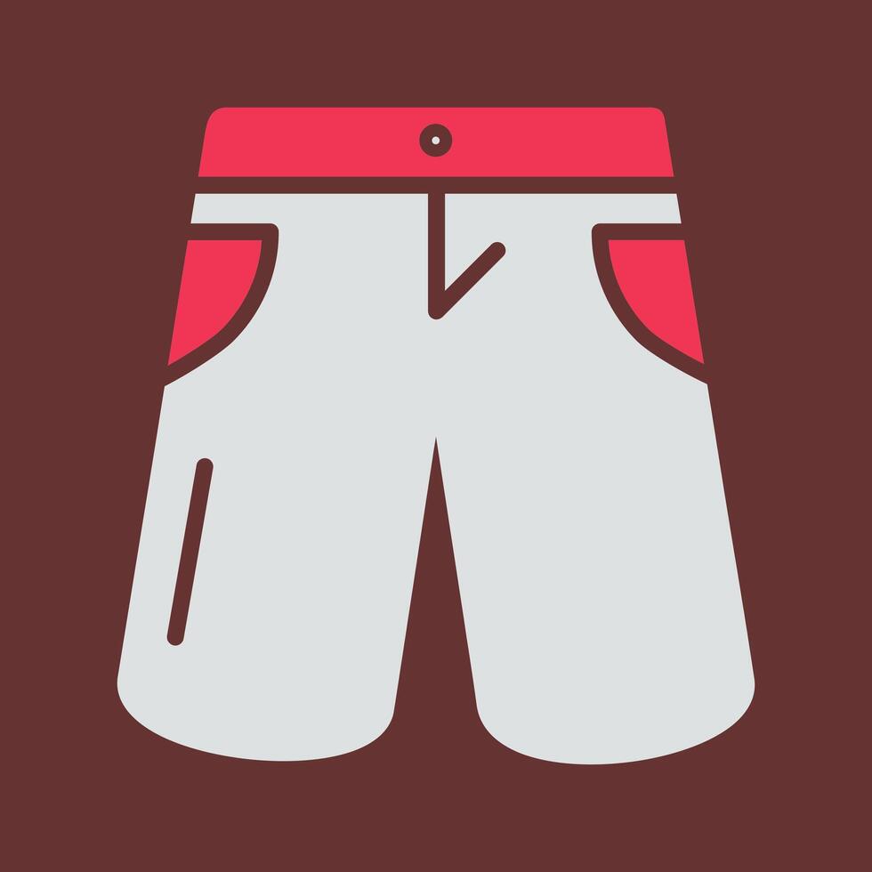 icono de vector de pantalones cortos