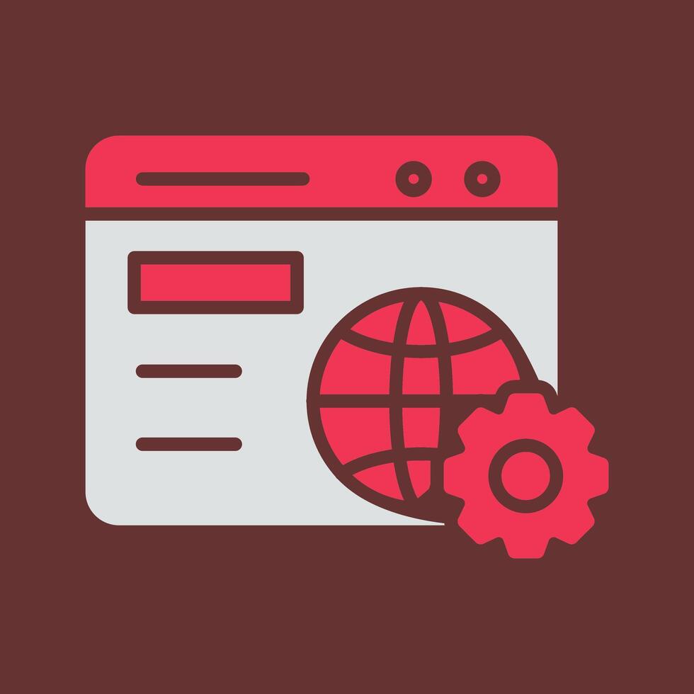 Browser Setting Vector Icon