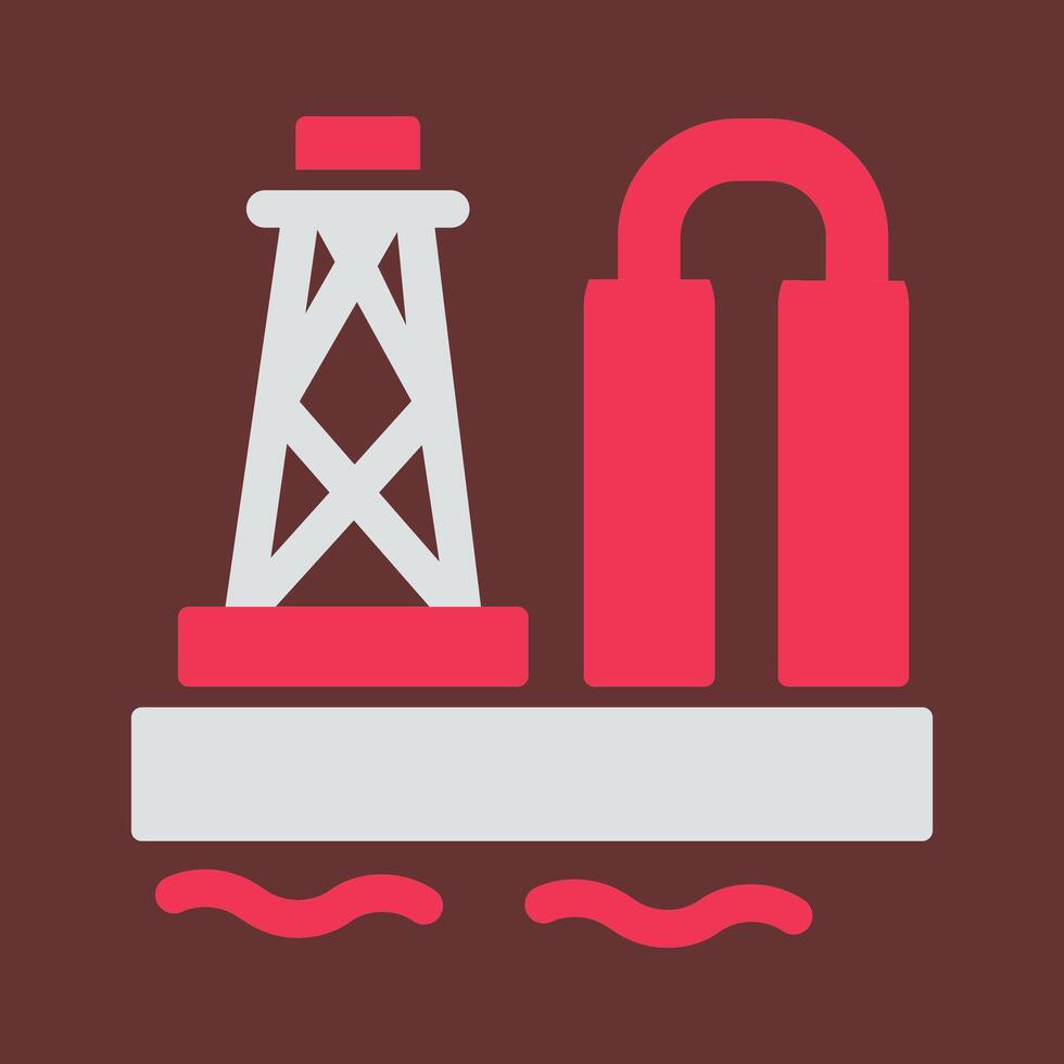 Oil Platform Vector Icon