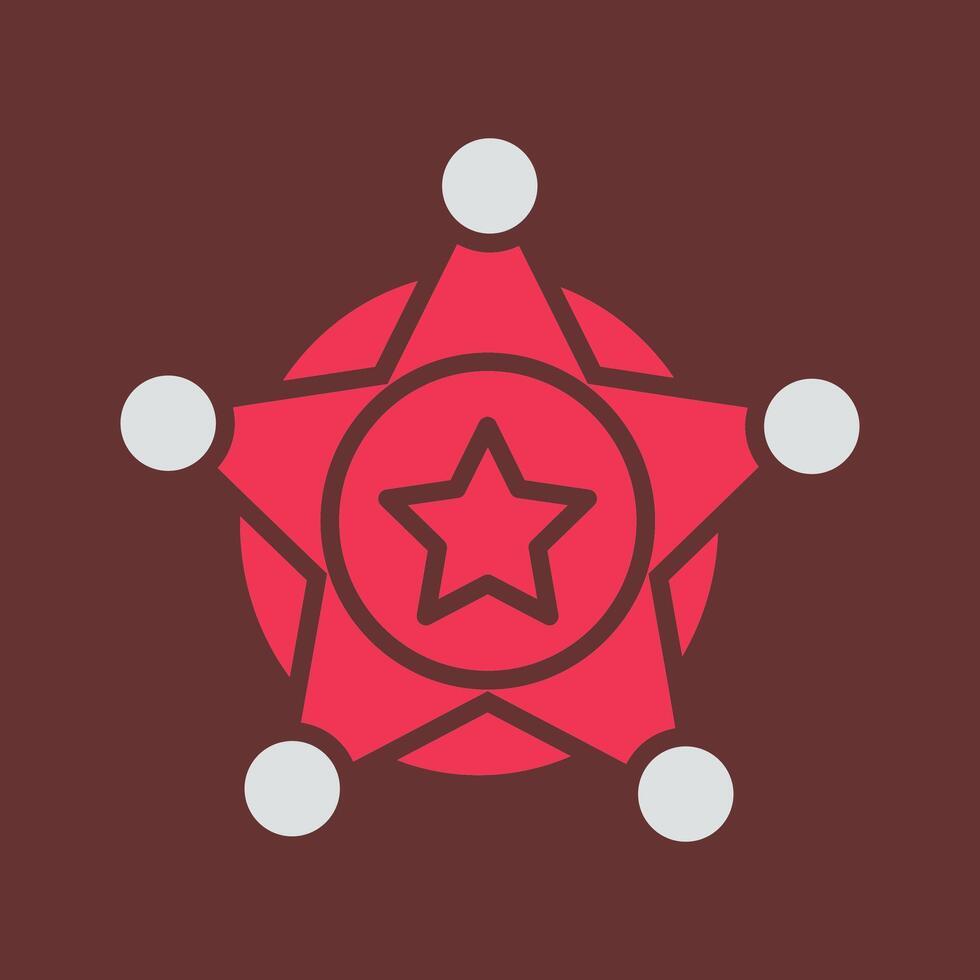 Sheriff Badge Vector Icon