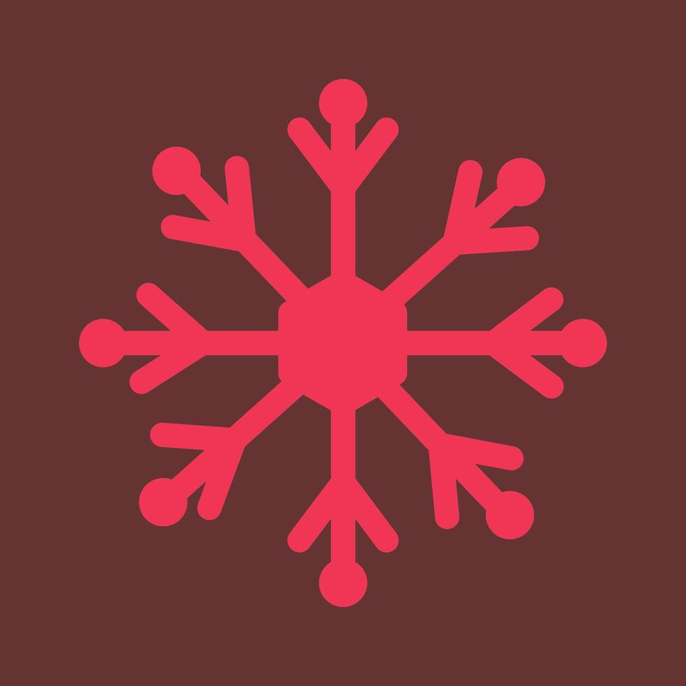 icono de vector de copo de nieve