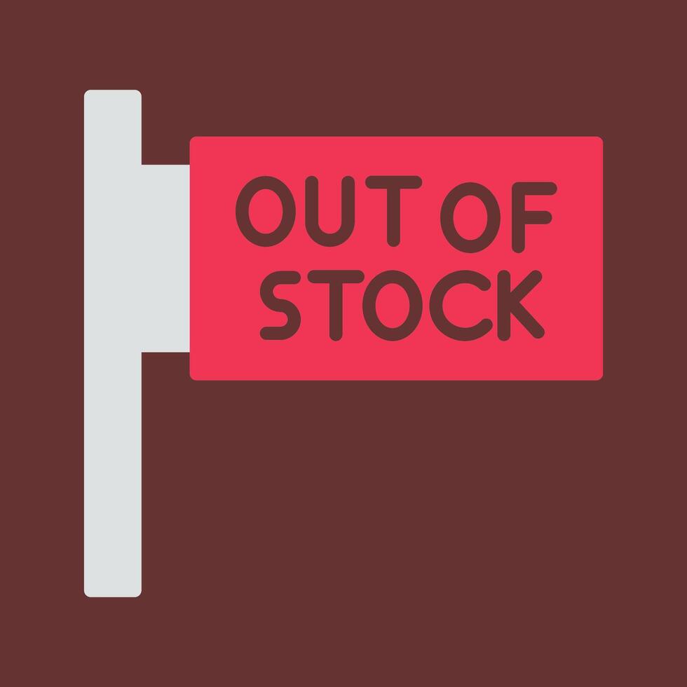 fuera de stock vector icono