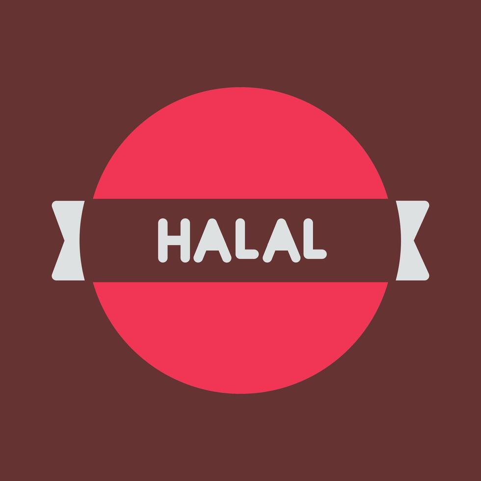 Halal Sticker Vector Icon