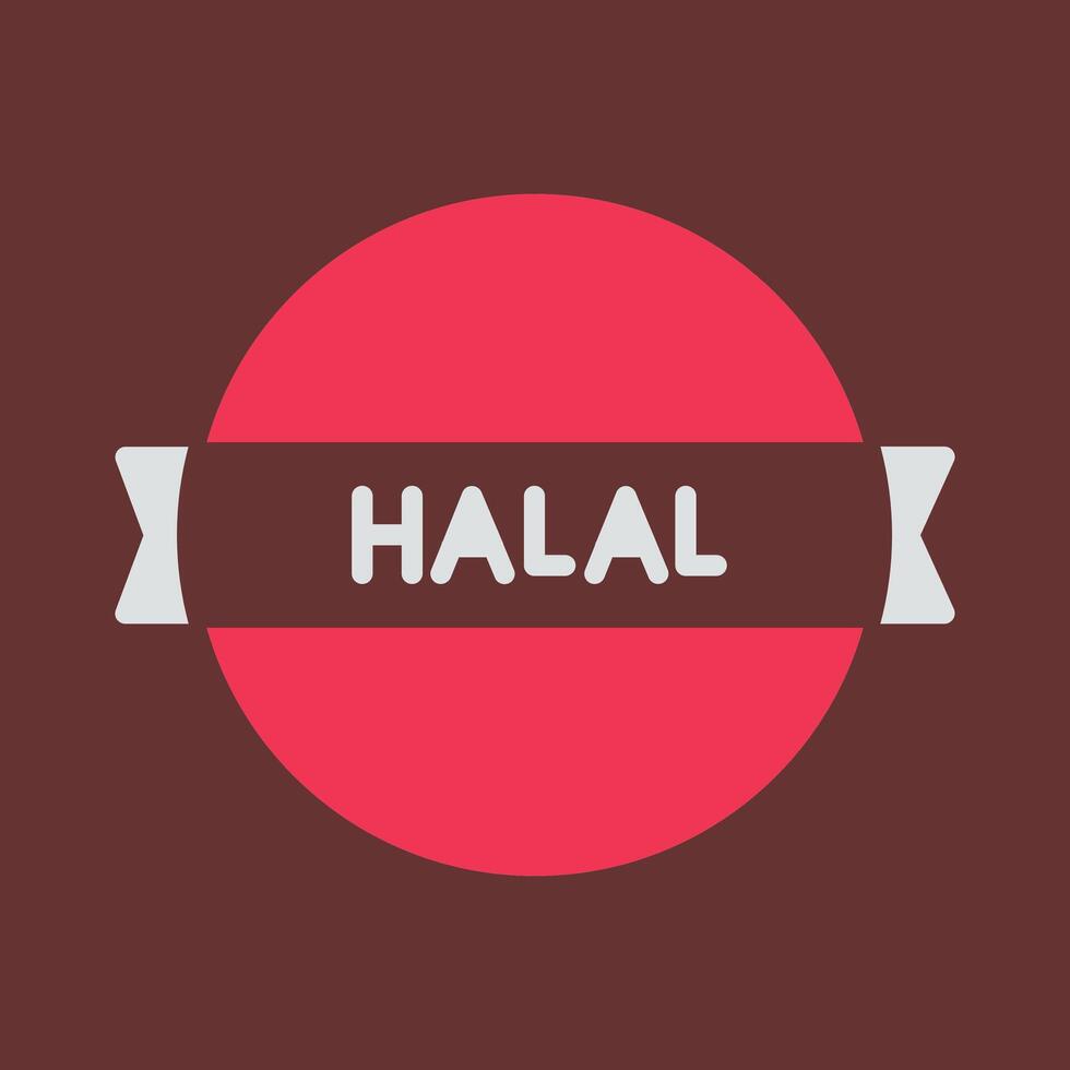 icono de vector de etiqueta halal