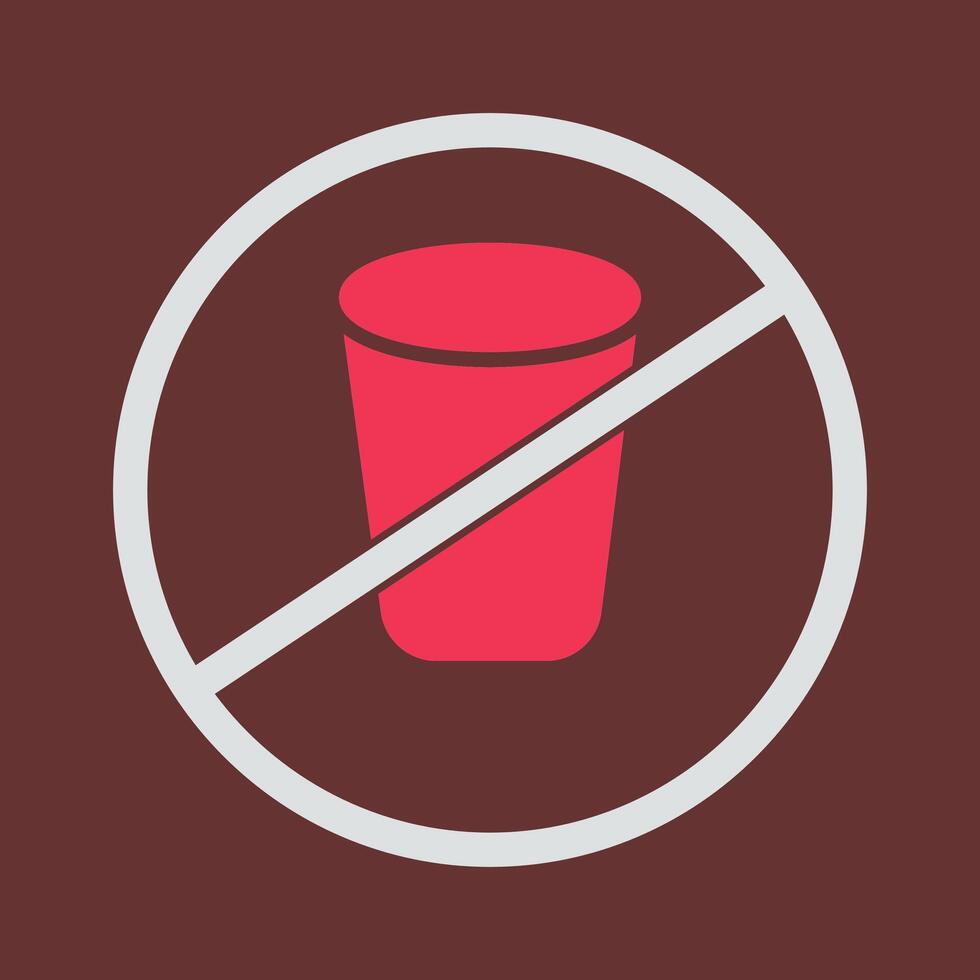 No Drinks Vector Icon
