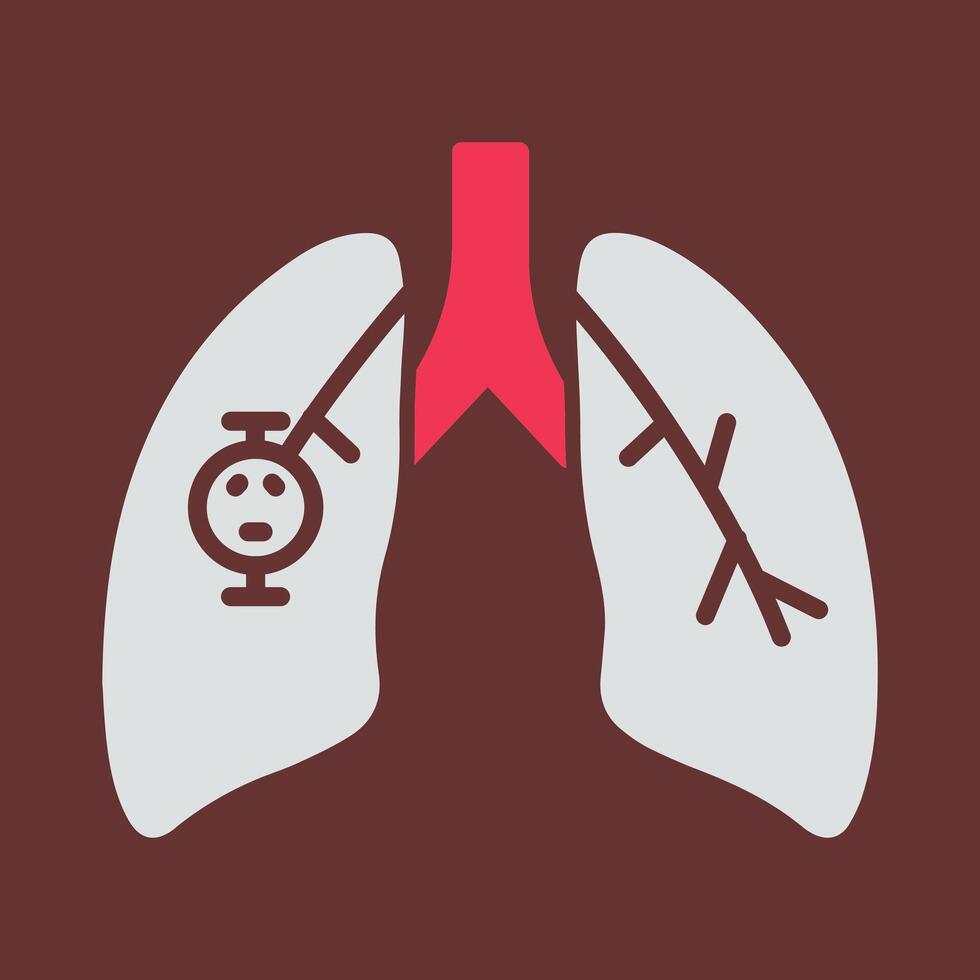 Lung Cancer Vector Icon