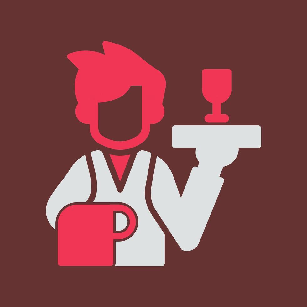 Waiter Vector Icon